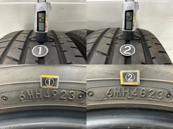 中古タイヤ 2本セット 225/55R19 99V トーヨー PROXES R46 夏 サマー 225/55/19 クラウンクロスオーバー b13396_画像4