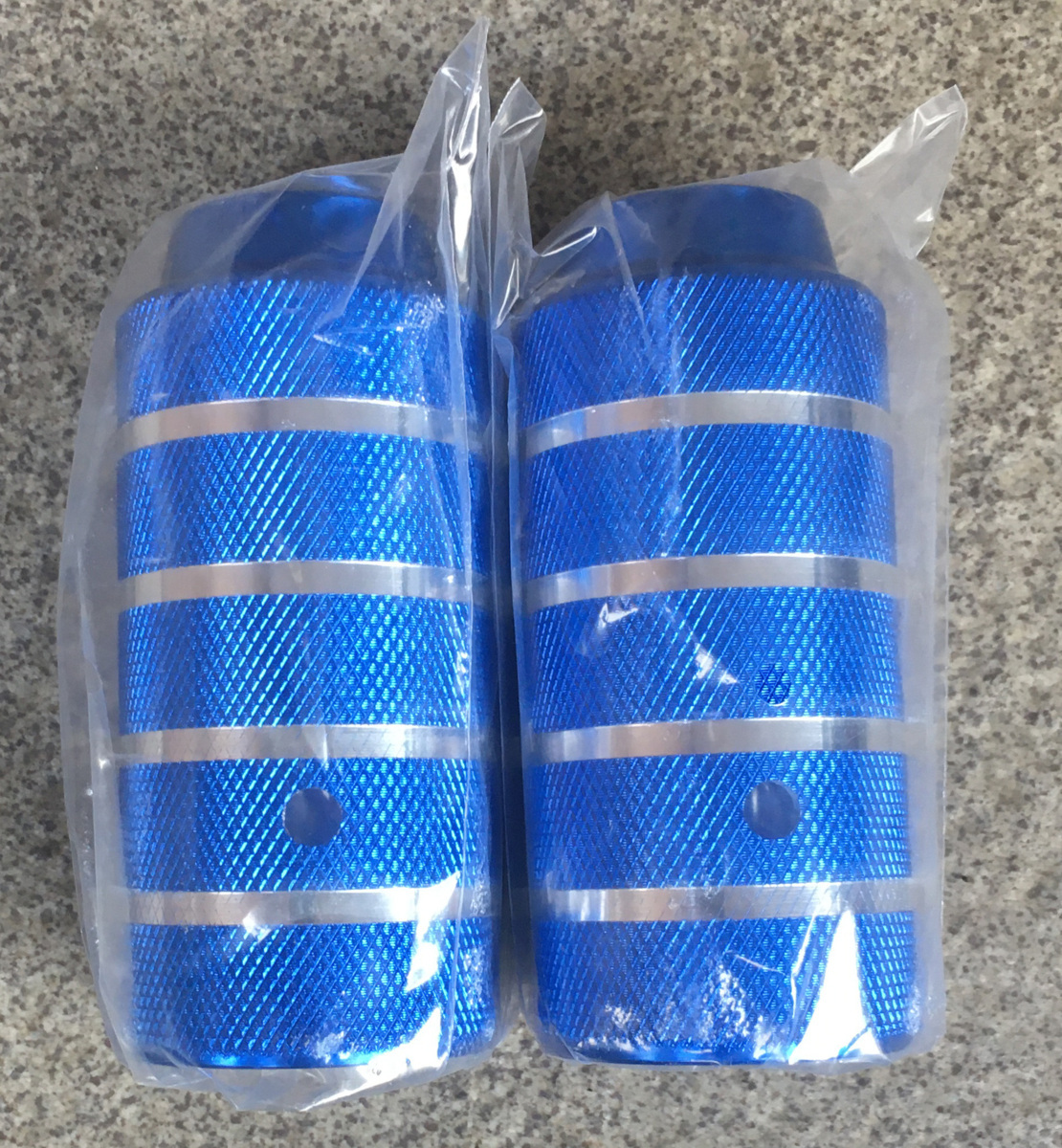 新品極太アルミステップ4本セットBMX汎用青ブルーBMXマウンテンバイク