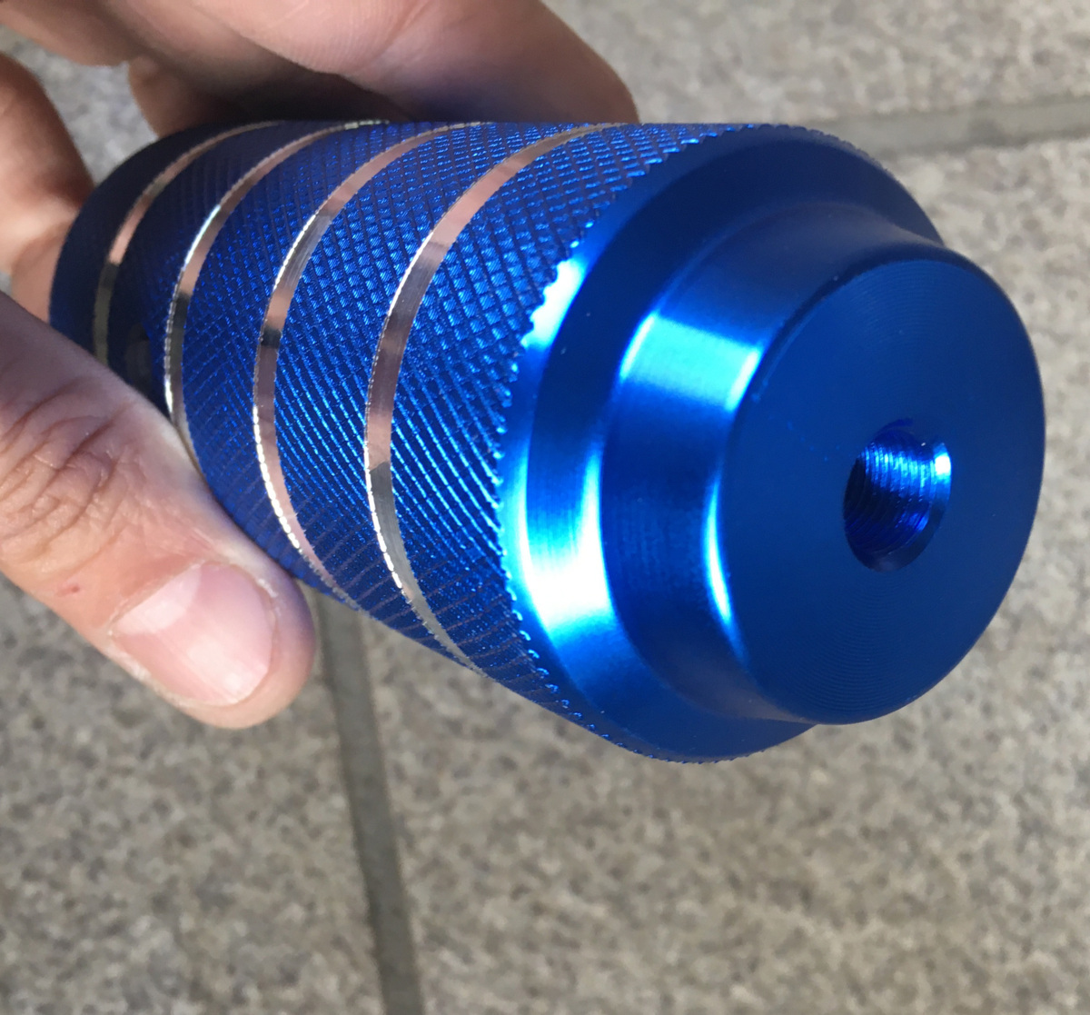 新品極太アルミステップ4本セットBMX汎用青ブルーBMXマウンテンバイク