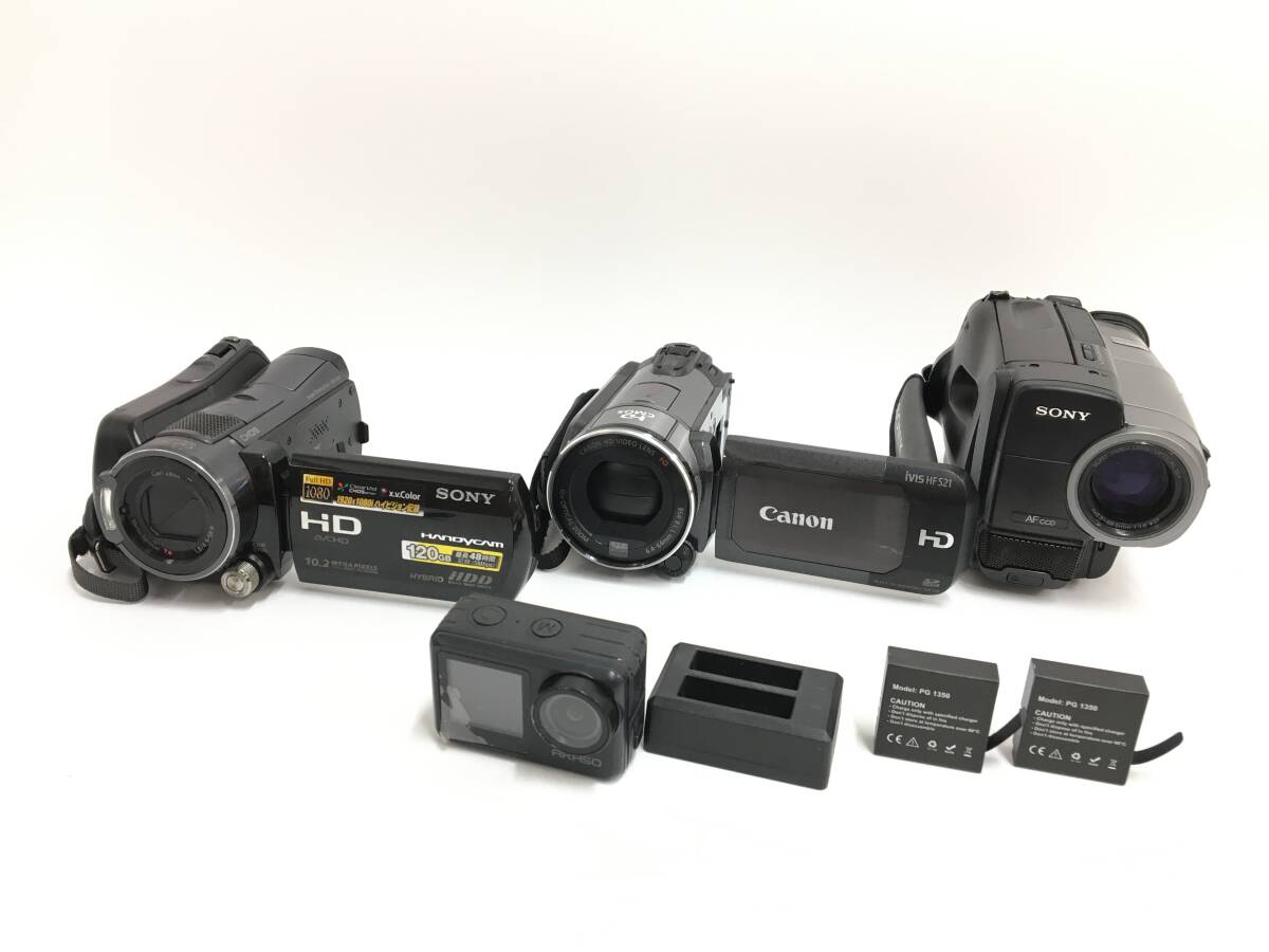☆ ビデオカメラ まとめ ☆ AKASO + SONY HDR-SR12 + CCD-TR270 + Canon iVIS HF S21 他 5臺(tái) アカソ ソニー キャノン ヴィクター 