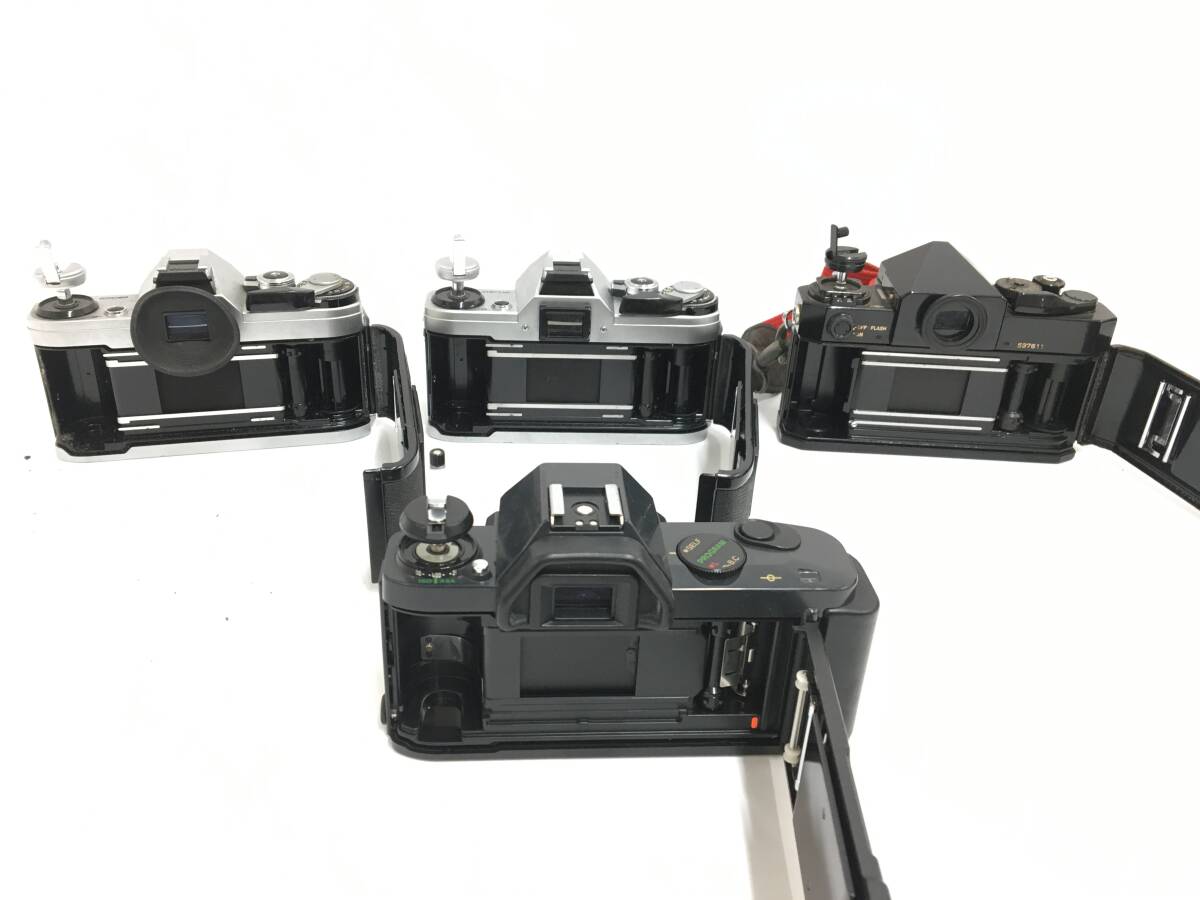☆ Canon フィルム一眼カメラ まとめ 3 ☆ F-1 + A-1 ×3 + AE-1 ×2 + T50 + FD 50mm 1:1.4 S.S.C. 他 レンズ4本 キャノン