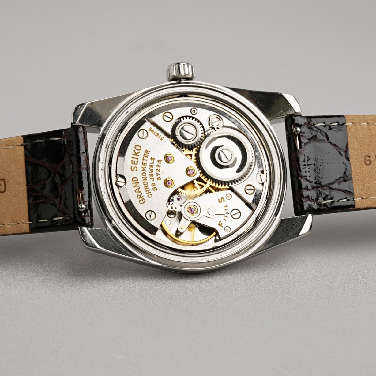 【OH済】1965年製 グランドセイコー 5722-9990 アンティーク GS57 獅子メダル クロノメーター表記 希少 手巻 ヴィンテージ_画像8