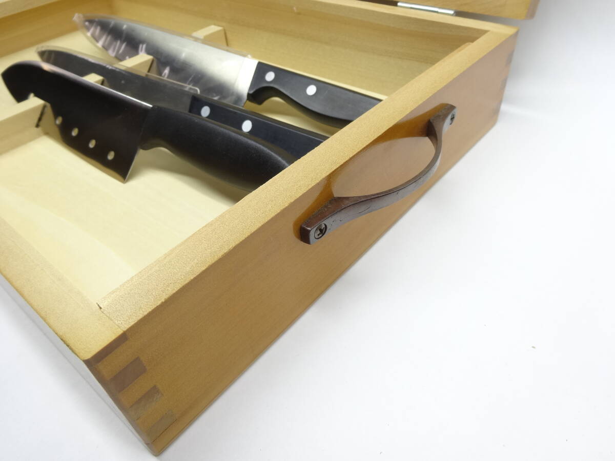 y4879 包丁収納ケース 木製ケース 5丁用 保管品_画像4