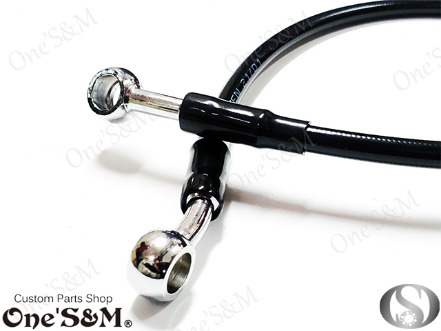 C1-28BK メッシュホース 40cm 黒 YBR125 RZ250R RZ350R MT-25 MT-03 MT-07 MT-09 XJR400 XJR400R 4HM RH02J XJR1200R XJR1300 XJ400D 汎用の画像6