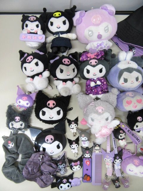 9384RMZ5◇サンリオ マイメロ/クロミグッズ まとめ ぬいぐるみ/キーホルダー/エコバッグ/ヘアクリップ/パスケース など◇中古