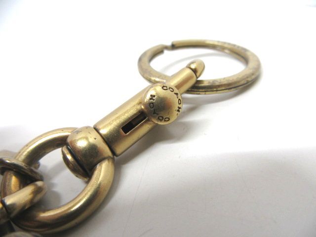 9376RMZ5◇COACH コーチ ティーローズ バッグチャーム キーリング◇中古