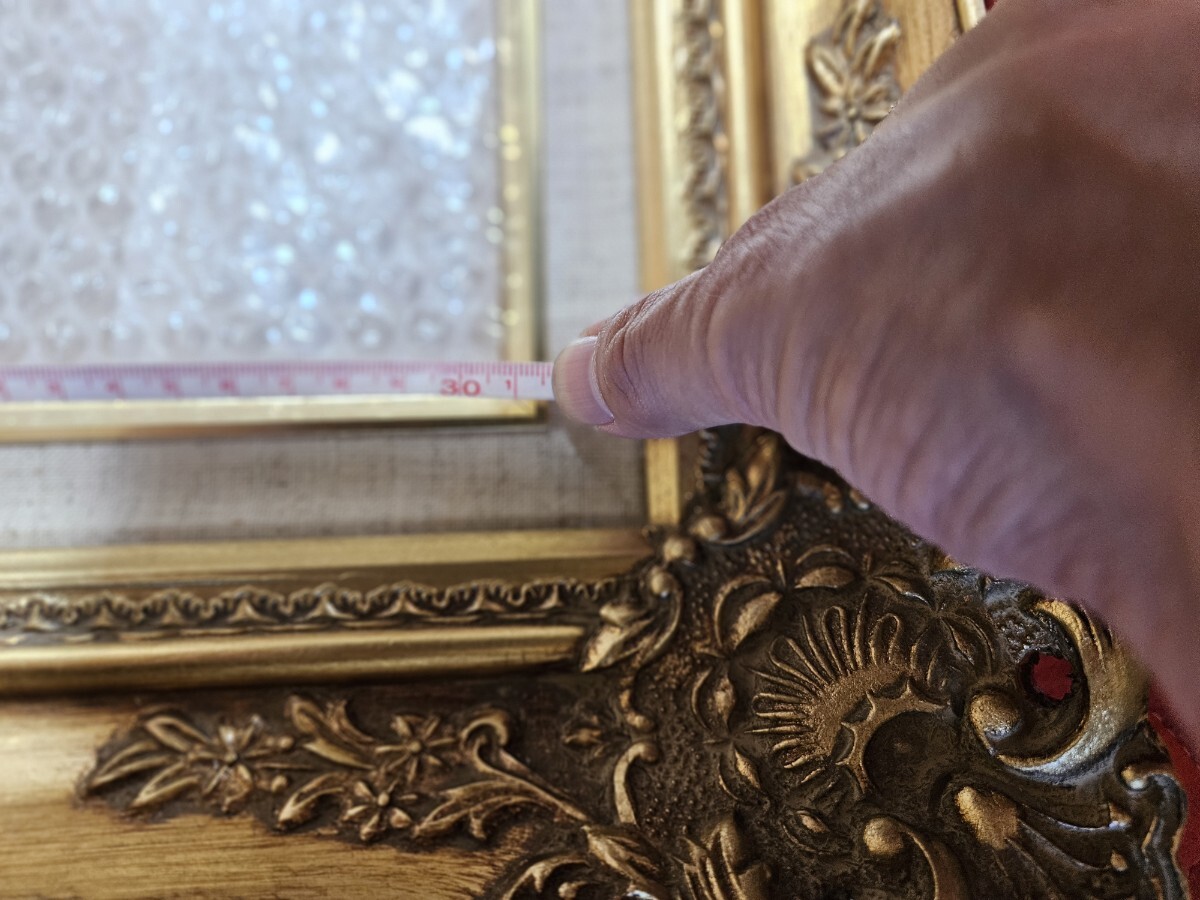 油絵 額縁 アンティーク調(diào) 木制 F6？ ゴールド