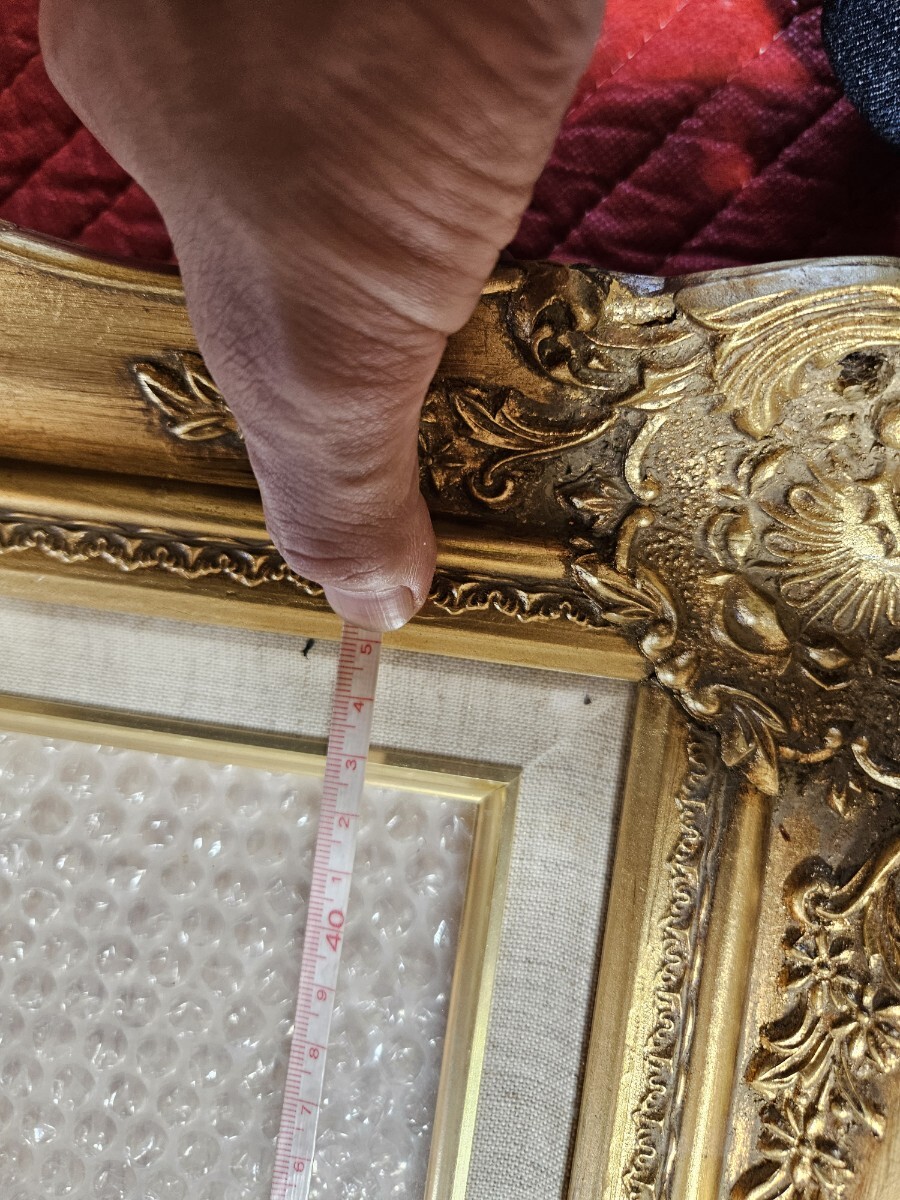 油絵 額縁 アンティーク調(diào) 木制 F6？ ゴールド