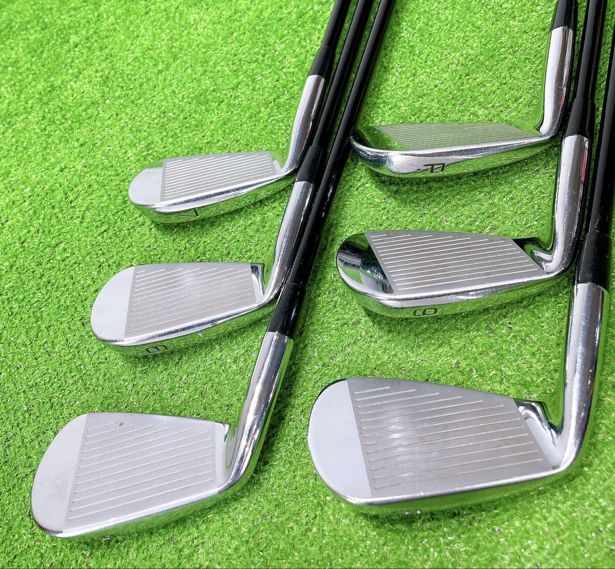 ★MIZUNO ミズノ★JPX825 FORGED アイアンセット 5-9Pw 6本セット カーボンシャフト MI-200 FLEX R 男性 ゴルフクラブ 中古 GOLF JPX _画像3