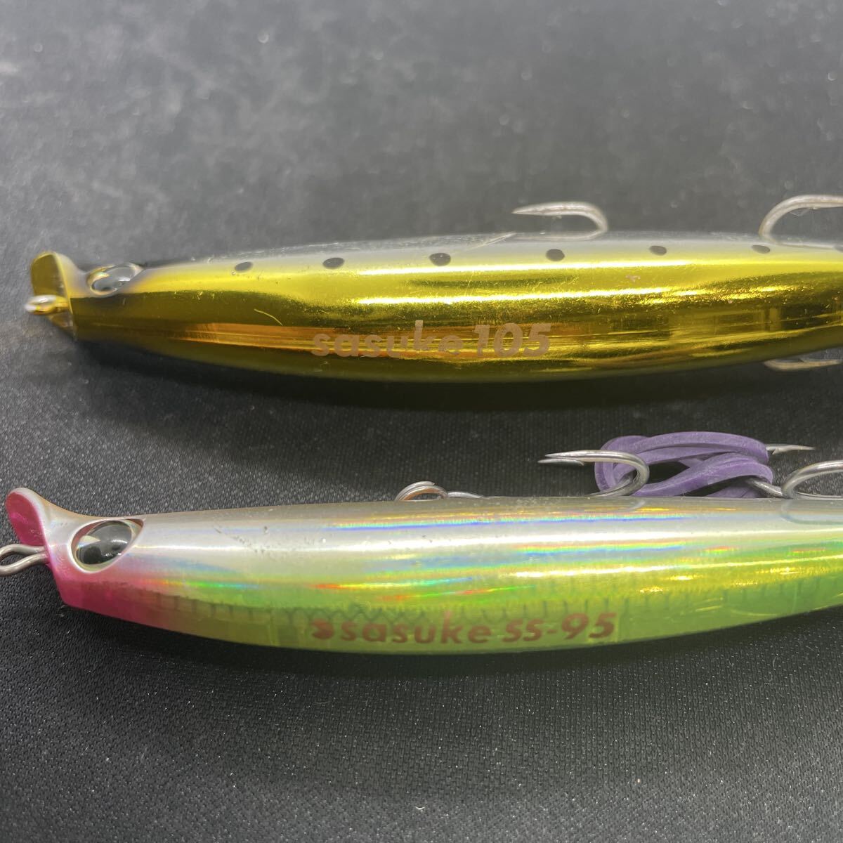 ★美品 送料無料★ima サスケ SS-95 105 2個セット ２本 アイマ メッキ sasuke105 95 ルアー ミノー シーバス ヒラメ 2個 河川_画像4