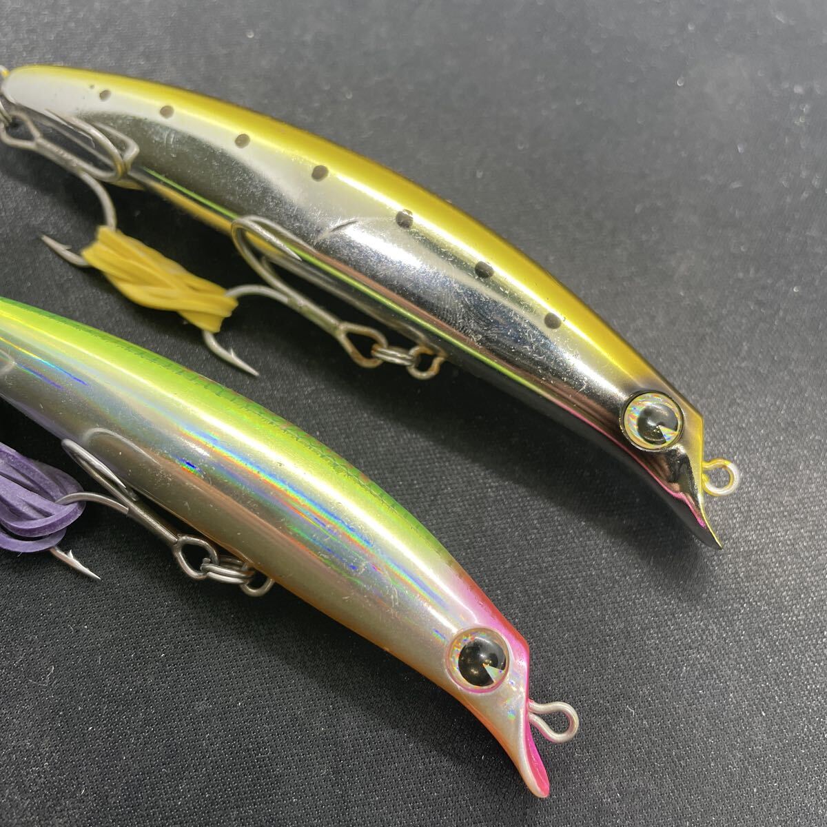 ★美品 送料無料★ima サスケ SS-95 105 2個セット ２本 アイマ メッキ sasuke105 95 ルアー ミノー シーバス ヒラメ 2個 河川_画像6