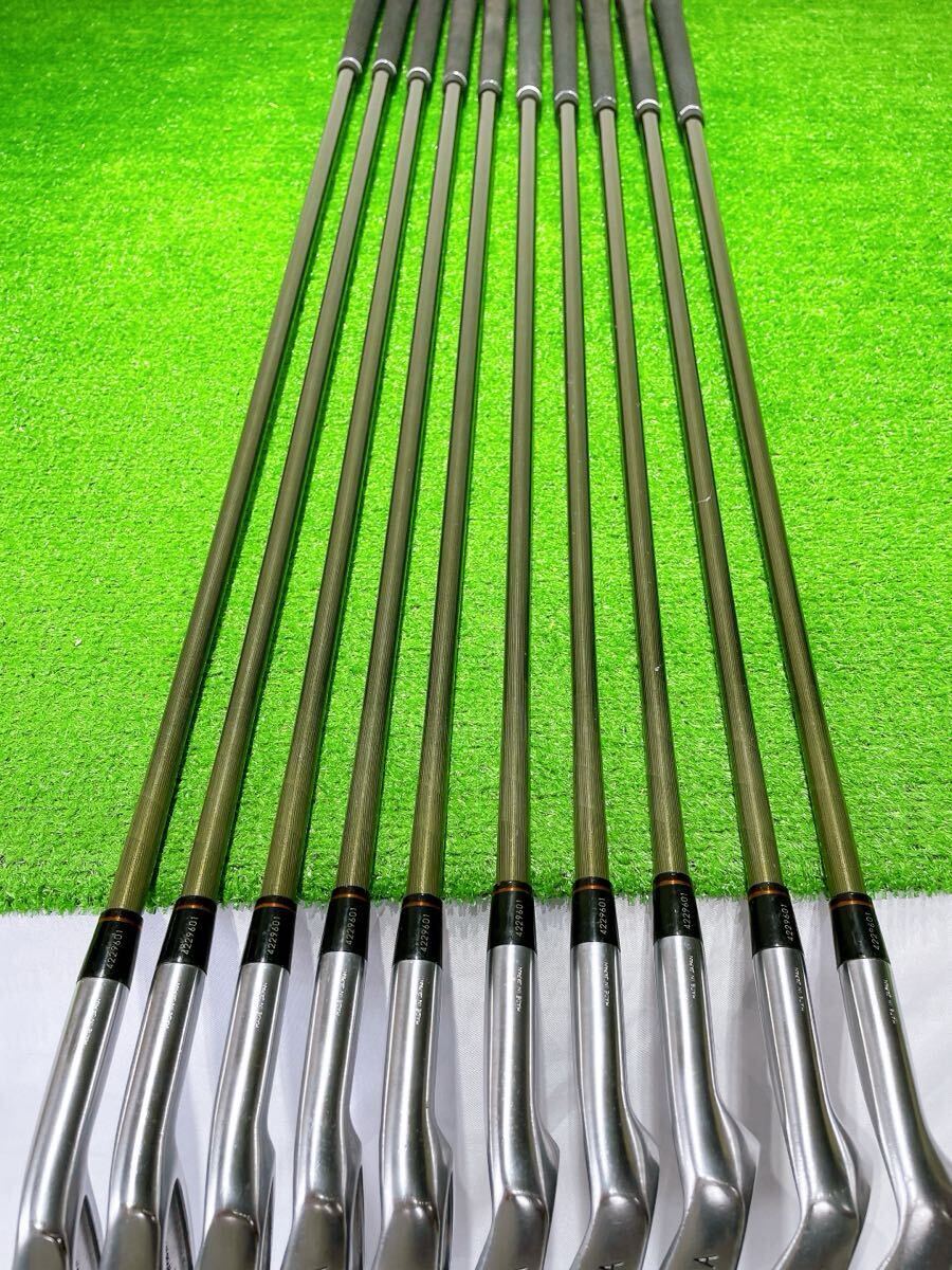 ★程度良好♪希少 金モグラ 4星 GP★HONMA LB-708 H&F CAVITY ホンマ LB708 金モグラ アイアンセット 10本 #3-11Sw R1 4S ゴールド 本間 _画像7