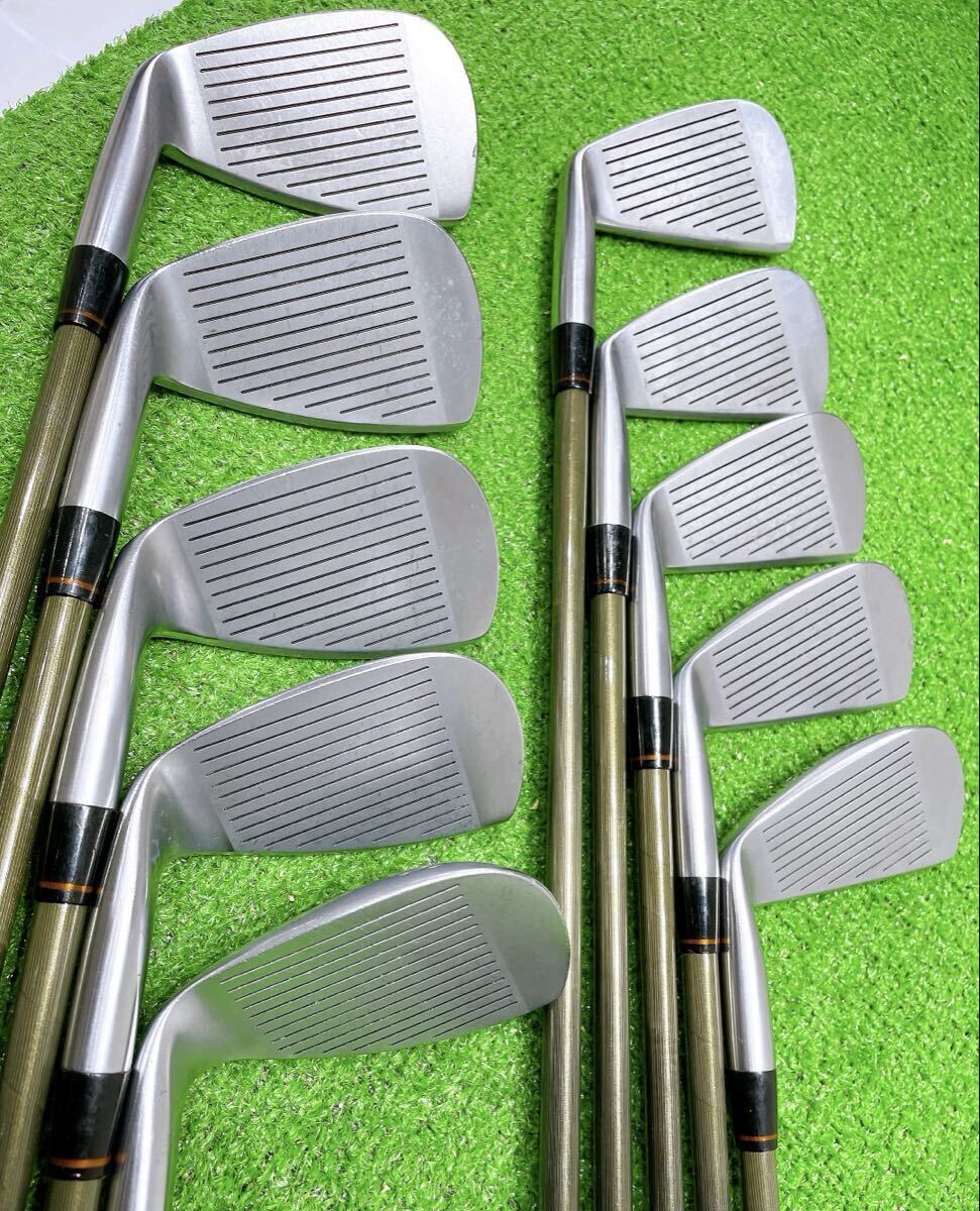 ★程度良好♪希少 金モグラ 4星 GP★HONMA LB-708 H&F CAVITY ホンマ LB708 金モグラ アイアンセット 10本 #3-11Sw R1 4S ゴールド 本間 _画像5