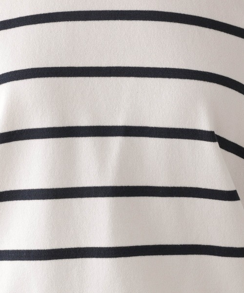 GLOBAL WORK グローバルワーク　スッキレイ クルーネック プルオーバー　（アイボリー×ネイビー　ボーダー）　XSサイズ　_画像6