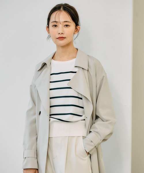 GLOBAL WORK グローバルワーク　スッキレイ クルーネック プルオーバー　（アイボリー×ネイビー　ボーダー）　XSサイズ　_画像5