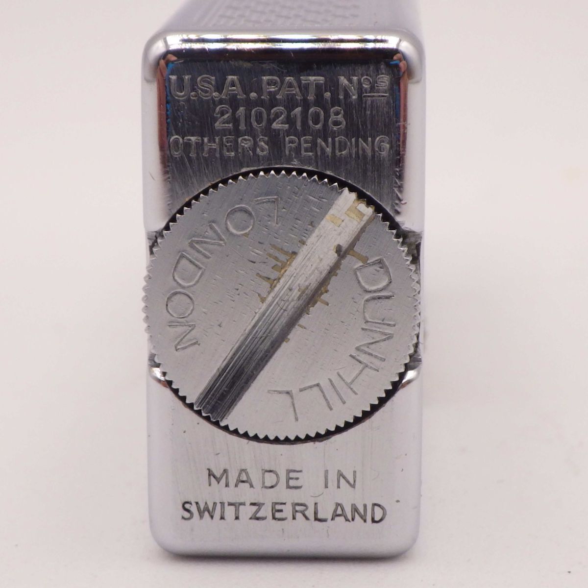 37697C/b【1円スタート】dunhill ダンヒル オイルライター スクエア J.B.R アンティーク ヴィンテージ レア 希少 シルバー 喫煙具