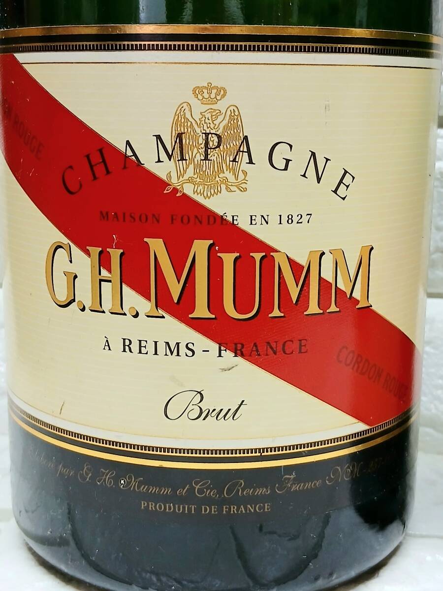 n138 非売品 ダミーボトル『G.H.MUMM』マム. コルドン ルージュ.ブリュット (マグナム 50cm 特大 3,000ml)(750ml) ディスプレイ用 空ボトル
