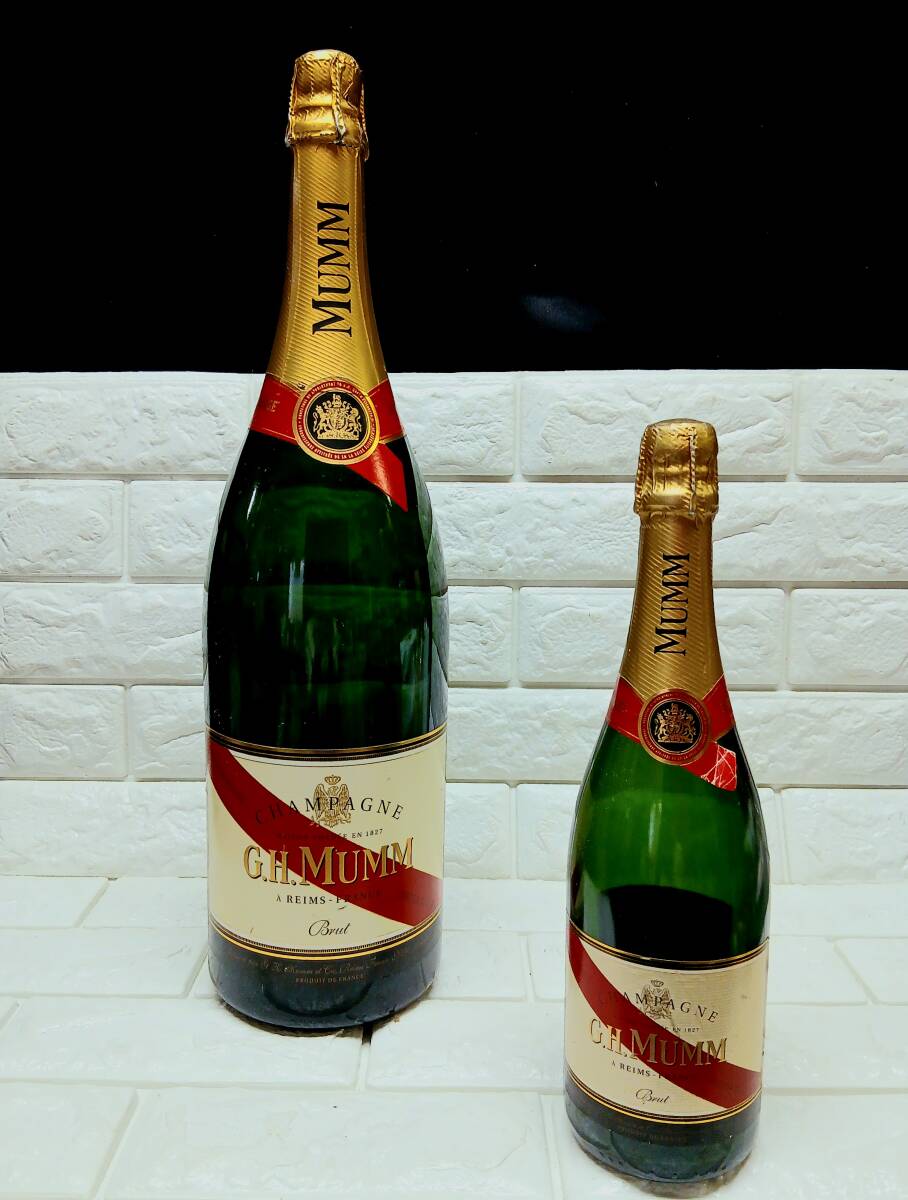 n138 非売品 ダミーボトル『G.H.MUMM』マム. コルドン ルージュ.ブリュット (マグナム 50cm 特大 3,000ml)(750ml) ディスプレイ用 空ボトル