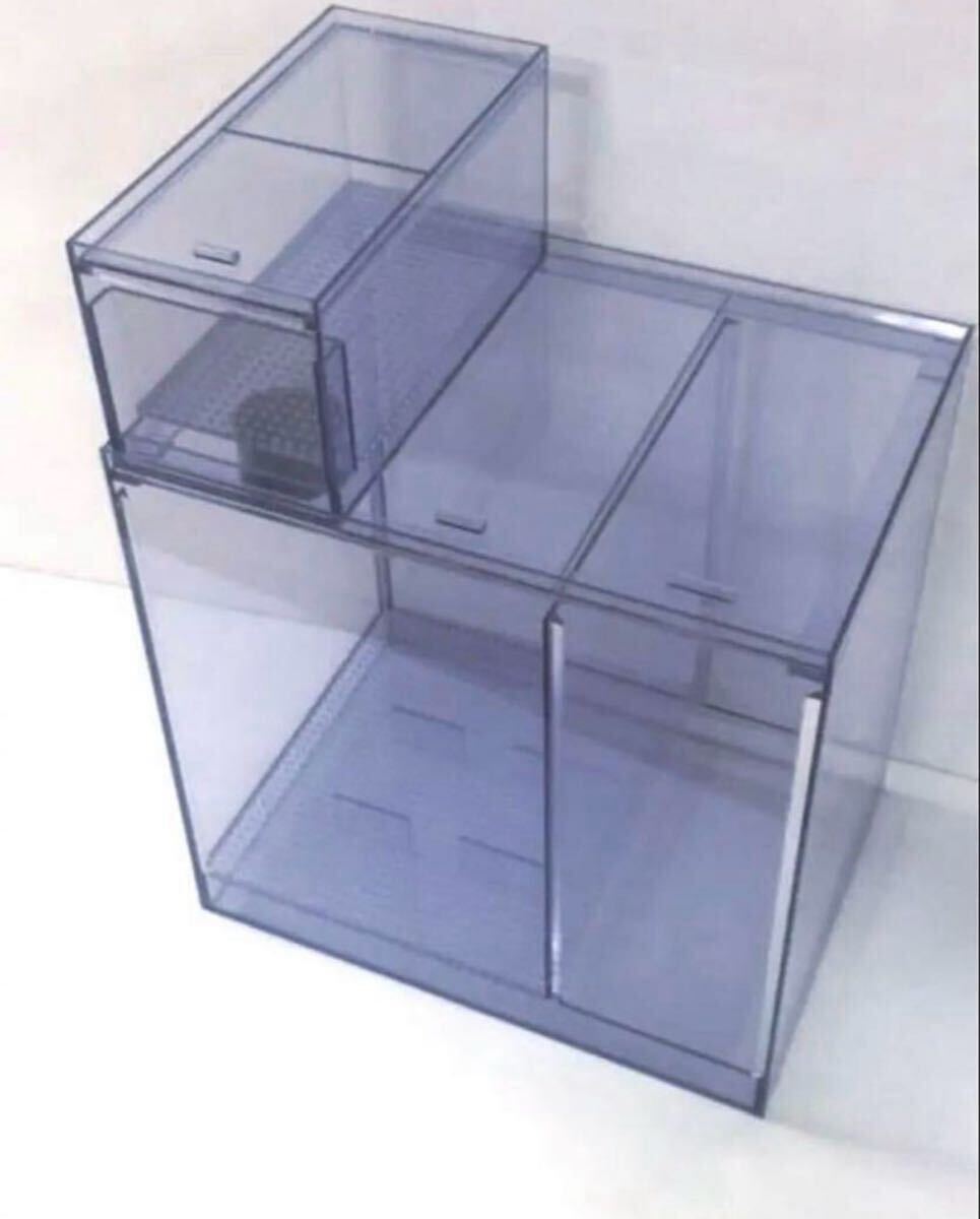 1セット限定　450x450x450オーバーフロー水槽セット ブラックシリコン 　未使用品