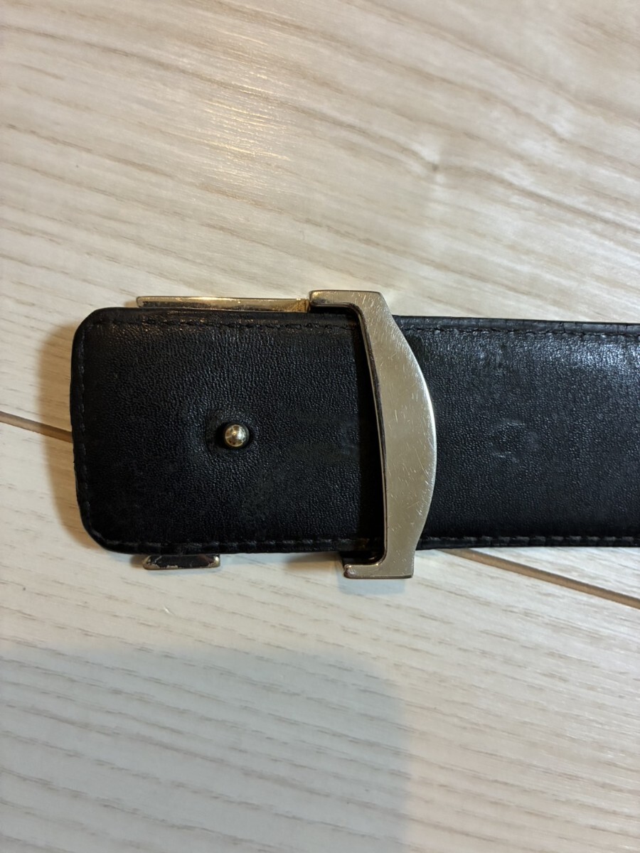 LOUIS VUITTON ルイヴィトン M9821 モノグラム サンチュール LVイニシャル シルバー金具 ベルト 表記サイズ 90/36