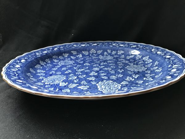 たち吉　染付輪花　大皿　参考価格5,400円_画像8