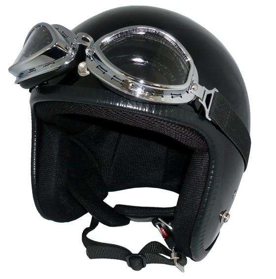 ZK-300 スモールジェット（ブラック）裝飾ゴーグル付屬 SG公認(rèn) 全排気量可 サイズ調(diào)整S~L可能 內(nèi)裝を外して洗える！