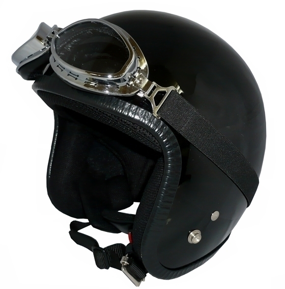 ZK-300 スモールジェット（ブラック）裝飾ゴーグル付屬 SG公認(rèn) 全排気量可 サイズ調(diào)整S~L可能 內(nèi)裝を外して洗える！