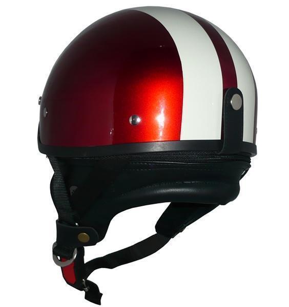 ZK-600 ハーフジェット(メタリックレッド/アイボリー) SG公認 耳あて脫著可能！ ポリスヘルメット ポリヘル