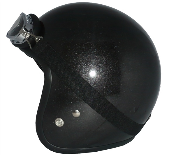 ZK-380 スモールジェット(ガンメタ）+丸型裝飾ゴーグル SG公認(rèn) 2點(diǎn)セット SG公認(rèn) 全排気量可 サイズ調(diào)整S~L可能 盜難防止金屬リング