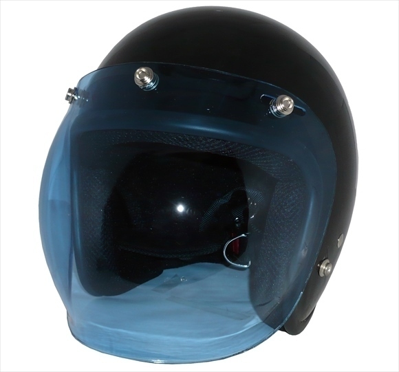 ZK-380 スモールジェット(メタリックブラック)+ブルーシールド 2點(diǎn)セット SG公認(rèn) 全排気量可 サイズ調(diào)整S~L可能 盜難防止金屬リング