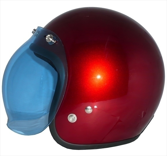 ZK-380 スモールジェット(キャンディレッド)+ブルーシールド 2點セット SG公認 全排気量可 サイズ調(diào)整S~L可能 盜難防止金屬リング