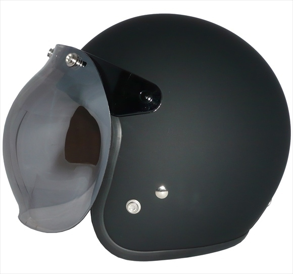 ZK-380 スモールジェット(マットブラック)+スモークミラーバブル+フリップ 3點(diǎn)セット SG公認(rèn) サイズ調(diào)整S~L可能 盜難防止金屬リング