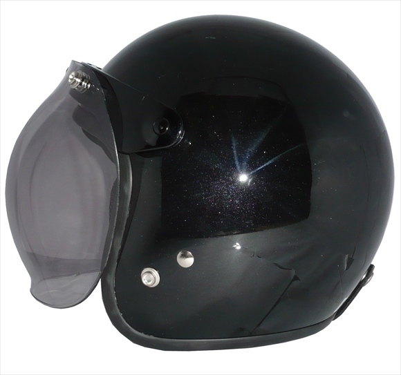 ZK-380 スモールジェット(メタリックブラック)+スモーク+フリップ 3點(diǎn)セット SG公認(rèn) 全排気量可 サイズ調(diào)整S~L可能 盜難防止金屬リング