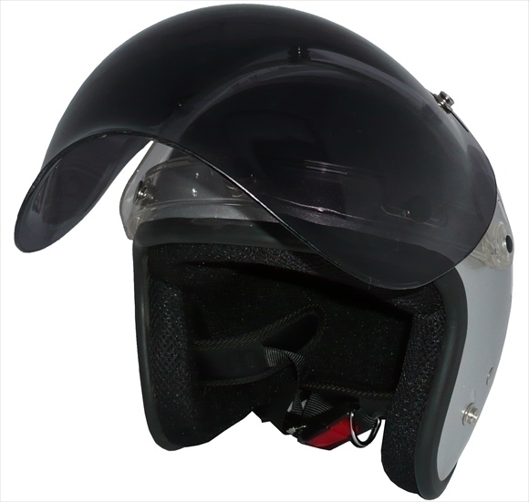 ZK-380 スモールジェット(シルバー)+ダークスモーク+フリップ 3點セット SG公認 全排気量可 サイズ調(diào)整S~L可能 盜難防止金屬リング