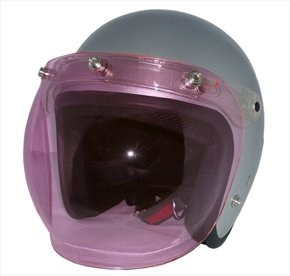 ZK-380 スモールジェット(シルバー)+ピンクシールド+フリップ 3點セット SG公認(rèn) 全排気量可 サイズ調(diào)整S~L可能 盜難防止金屬リング