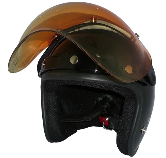 ZK-380 スモールジェット(メタリックブラック)+グラデアンバー+フリップ 3點(diǎn)セット SG公認(rèn) サイズ調(diào)整S~L可能 盜難防止金屬リング