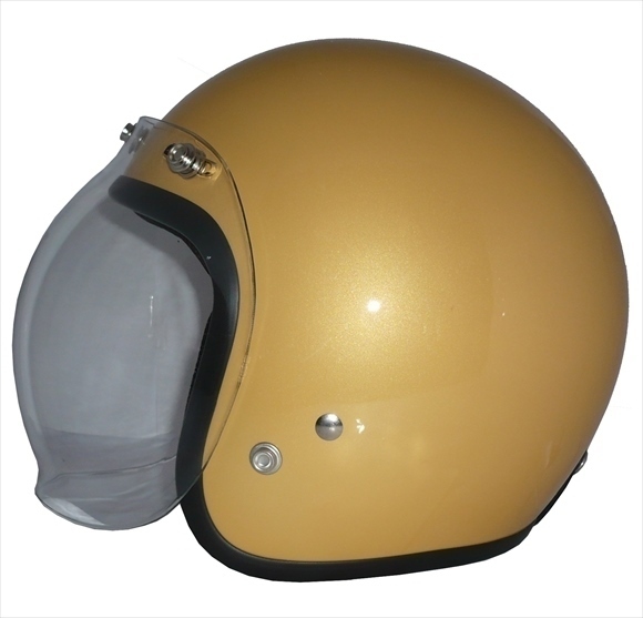 ZK-380 スモールジェット(ゴールド)+クリアーバブルシールド SG公認(rèn) 2點(diǎn)セット SG公認(rèn) 全排気量可 サイズ調(diào)整S~L可能 盜難防止金屬リング