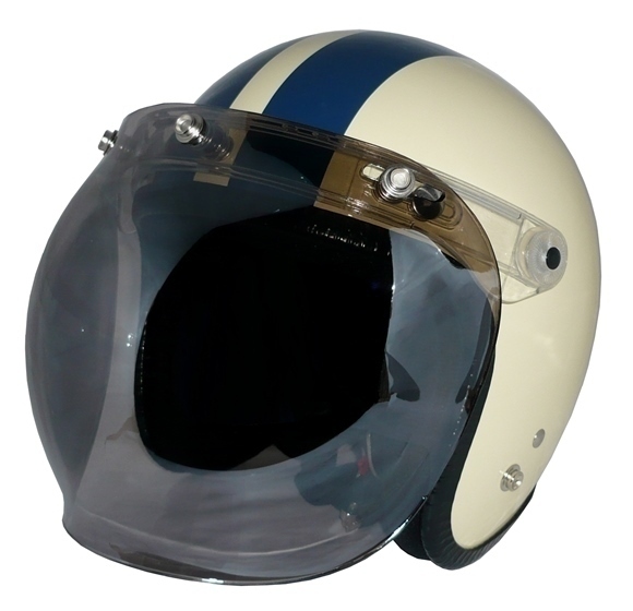 スモールジェット(アイボリ/ネイビ)+スモークミラー SG公認(rèn) 全排気量可 調(diào)整スポンジ付屬 內(nèi)裝を外して洗える！