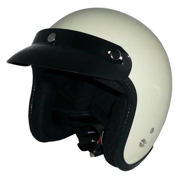 ZK-300 スモールジェット（アイボリー）+脫著式バイザー SG公認 全排気量可 サイズ調整S~L可能 內裝を外して洗える！