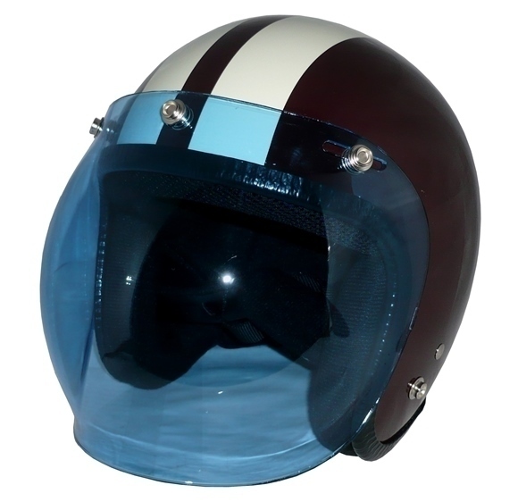 ZK-300 スモールジェット(ブラウン/アイボリ)+ブルーシールド SG公認(rèn) 全排気量可 サイズ調(diào)整S~L可能 內(nèi)裝を外して洗える！