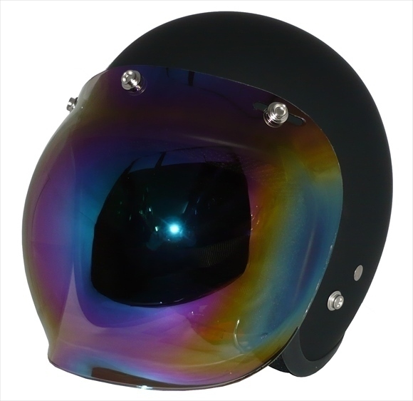 ZK-380 スモールジェット(マットブラック)+レインボーシールド SG公認(rèn) 2點(diǎn)セット SG公認(rèn) サイズ調(diào)整S~L可能 盜難防止金屬リング