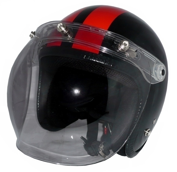 ZK-300 スモールジェット(ブラック/レッド）+スモーク+フリップ SG公認(rèn) 全排気量可 サイズ調(diào)整S~L可能 內(nèi)裝を外して洗える！