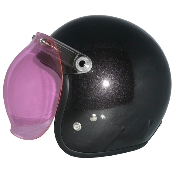 ZK-380 スモールジェット(ガンメタ)+ピンクシールド+フリップ 3點(diǎn)セット SG公認(rèn) 全排気量可 サイズ調(diào)整S~L可能 盜難防止金屬リング