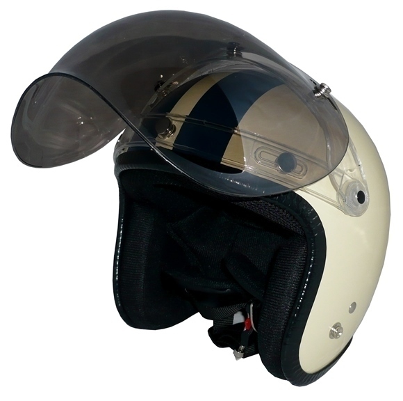 スモールジェット(アイボリ/ネイビ)+スモークミラー SG公認(rèn) 全排気量可 調(diào)整スポンジ付屬 內(nèi)裝を外して洗える！