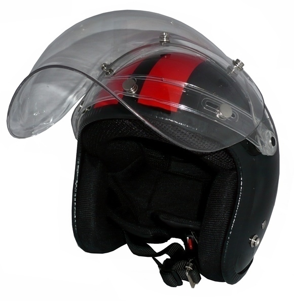 ZK-300 スモールジェット(ブラック/レッド）+クリア+フリップ SG公認 全排気量可 サイズ調(diào)整S~L可能 內(nèi)裝を外して洗える！