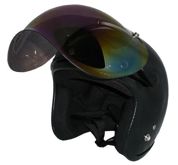 ZK-300 スモールジェット（ブラック）+レインボーミラー+フリップ SG公認(rèn) 全排気量可 サイズ調(diào)整S~L可能 內(nèi)裝を外して洗える！