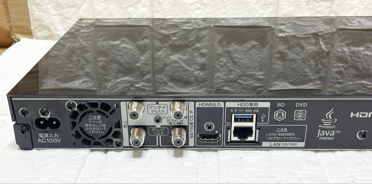 SONY ソニー ブルーレイディスクレコーダー BDZ-ZW1800 リモコン B-CASカード 電源コード 付き D2