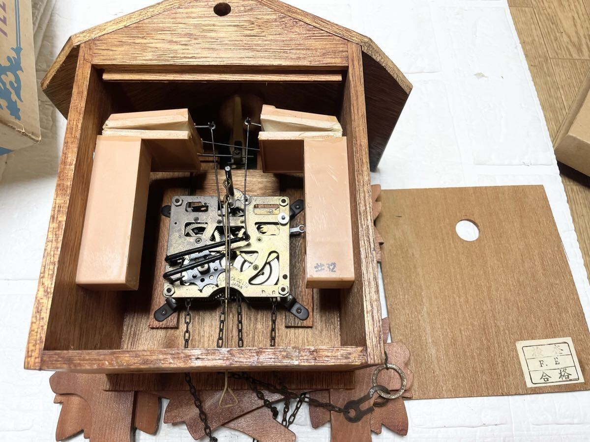 未使用 ??？ TEZUKA 機械式 木制 ハト時計 Poppo #32 日本制/壁掛け 振り子時計 鳩 はと お寶 コレクション コレクター B19