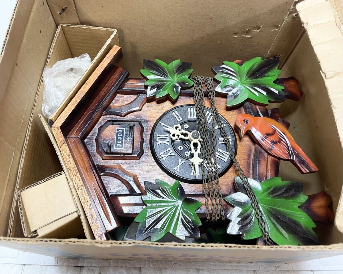 未使用 ??？ TEZUKA 機械式 木制 ハト時計 Poppo #32 日本制/壁掛け 振り子時計 鳩 はと お寶 コレクション コレクター B19