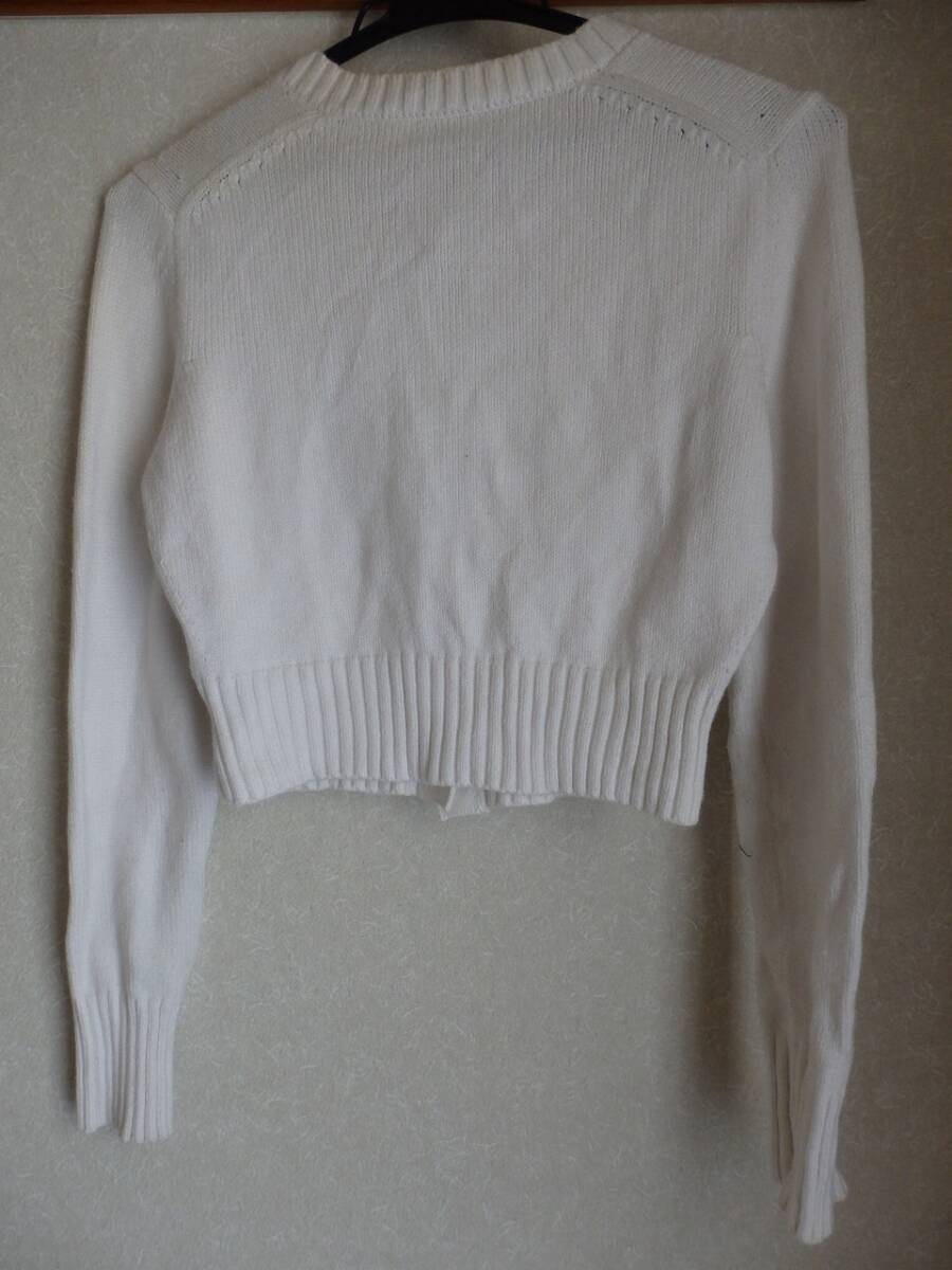 フォクシー FOXEY ホワイトカーディガン 38サイズ 綿86％×ポリ14％ 中古美品 DAISY LIN レディス ニットカーディガン 激安！　日本制 